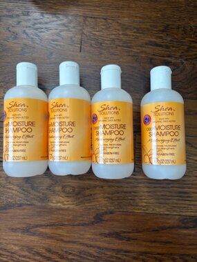 NEW- Set of 4- Shea Solutions- deep moisture shampoo